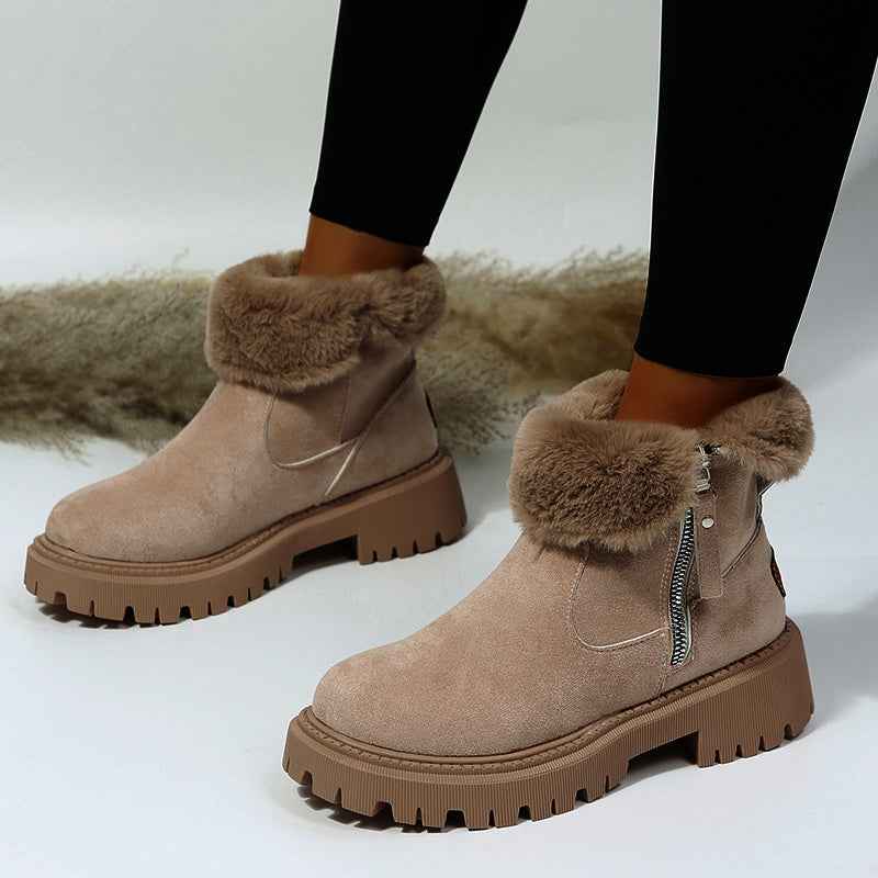 Plush Snow Boots Women - Winter Shoes