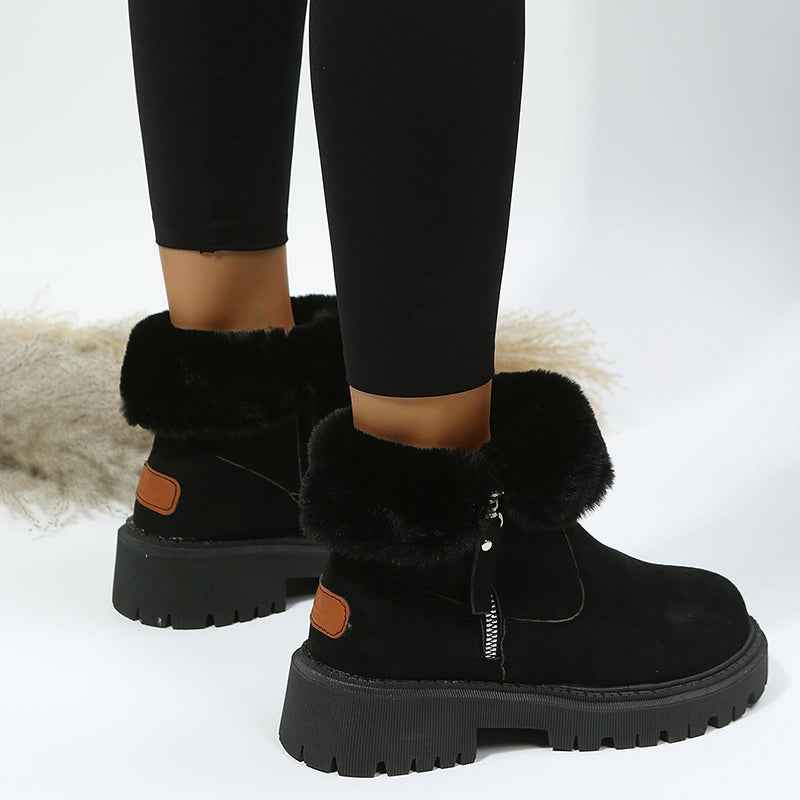 Plush Snow Boots Women - Winter Shoes
