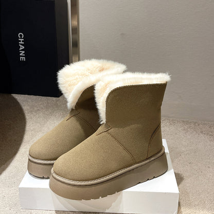 Vrouwen winter snowboots - Nieuwe mode opvouwbare fleece