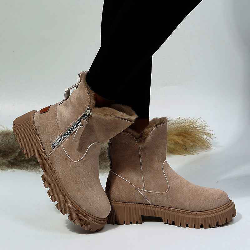 Plush Snow Boots Women - Winter Shoes